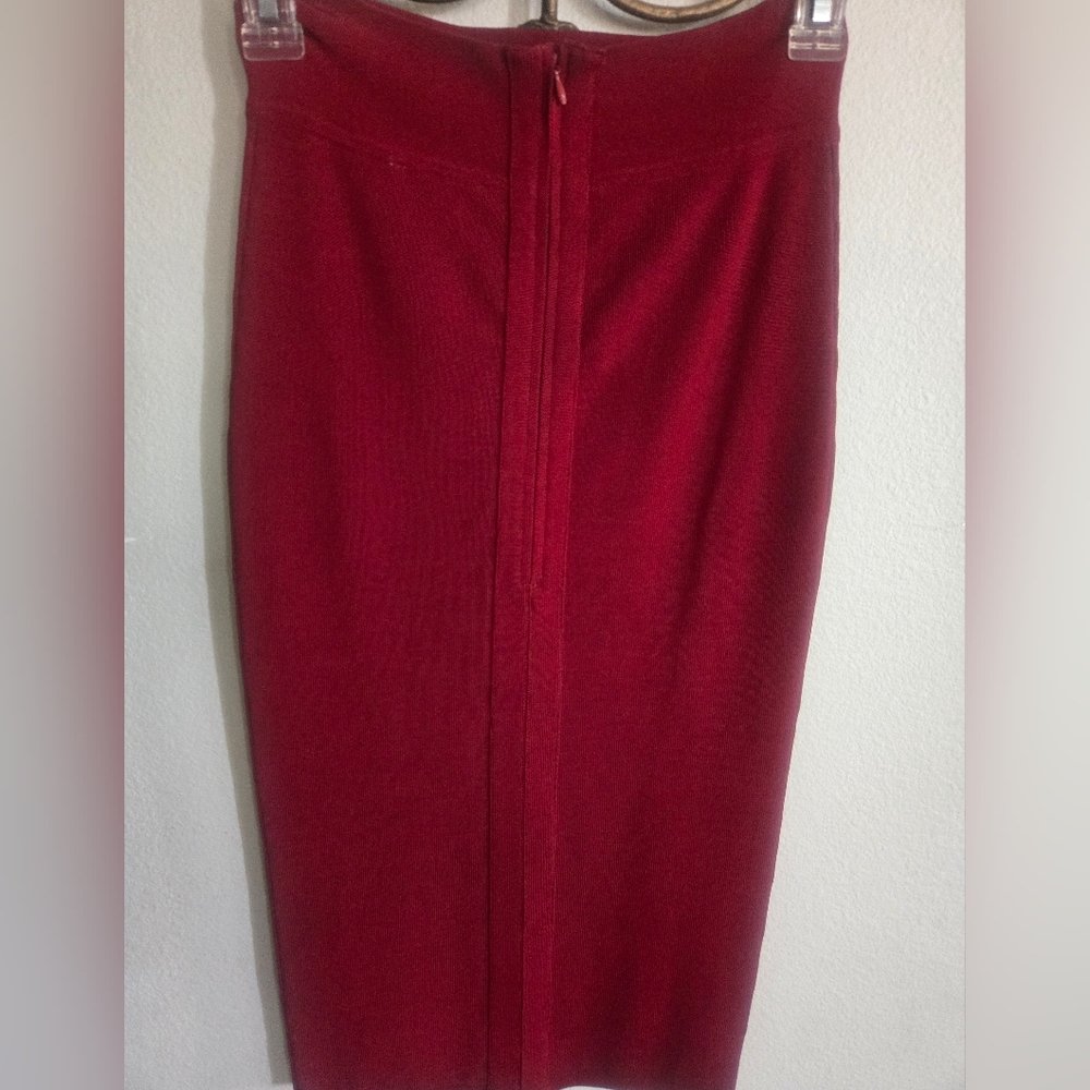 Dalia Collection Red Maxi Pencil Skirt for Cocktail